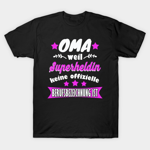 Oma Superheldin Großmutter Geschenk T-Shirt by Foxxy Merch